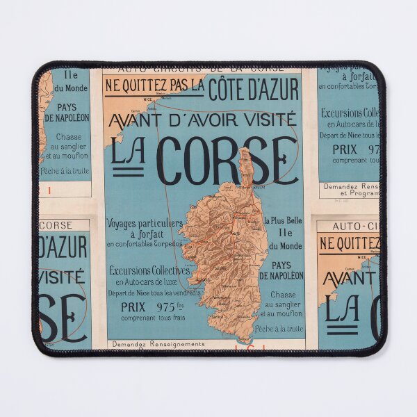 Item preview, Vintage Corsica Travel Poster | Explore Corsica and Côte d'Azur | Art Deco Map Print | French Riviera Tours | Mediterranean Art Print designed and sold by artofuniverse.