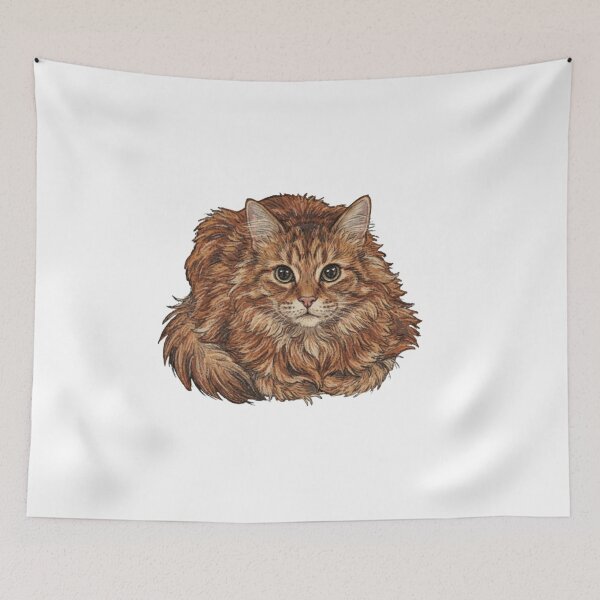 Item preview, Fluffy Orange Tabby Cat Cozy Portrait designed and sold by Deilage.
