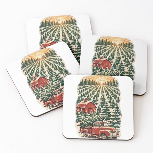 Item preview, Rustic Christmas Tree Farm Scene - Retro Distressed Holiday Tee designed and sold by KERK Art and Design.