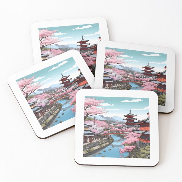 Item preview, Cherry Blossom Over River designed and sold by lane-beattiec.