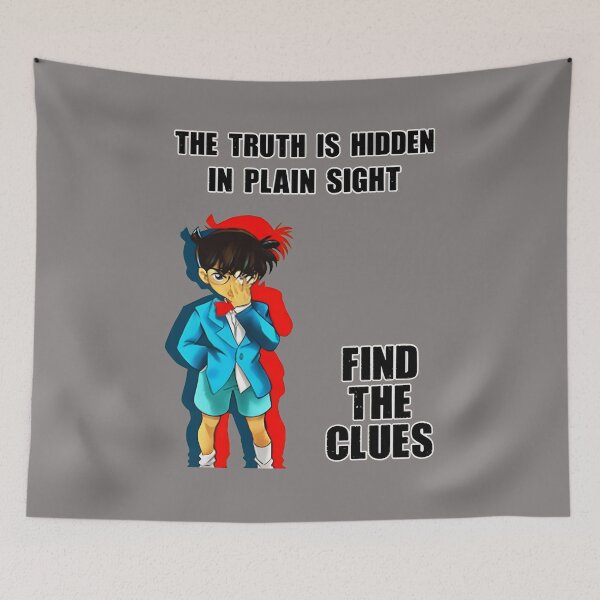 Item preview, Conan Edogawa Quote Chromatic Glitch Tee-33 designed and sold by AnjaRottmoser.