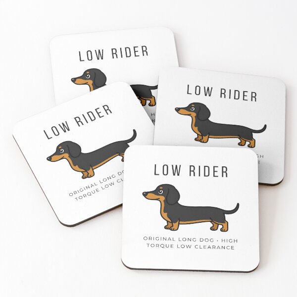 Item preview, Dachshund Low Rider Funny Wiener Dog Long Dog Retro Art designed and sold by wildsilencee.