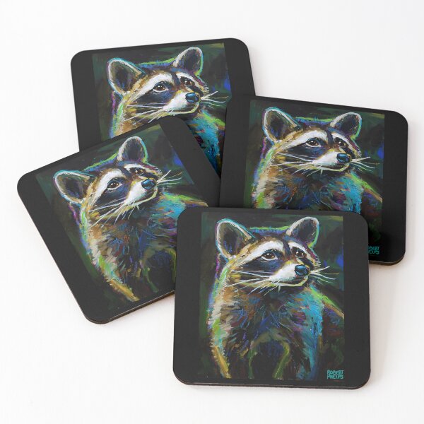 Item preview, Colorful Raccoon Painting designed and sold by elizah-jeffcoat.