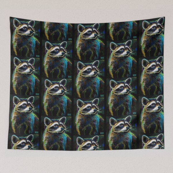 Item preview, Colorful Raccoon Painting designed and sold by elizah-jeffcoat.