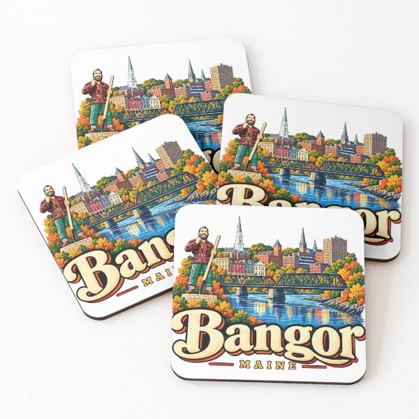 Item preview, Vintage Bangor Maine Travel Souvenir Landmark Gift designed and sold by MichaeIRellov.