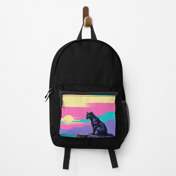 Item preview, Neon Black Panther – Synthwave Sunset Wildlife Illustration designed and sold by Dogandesighn.
