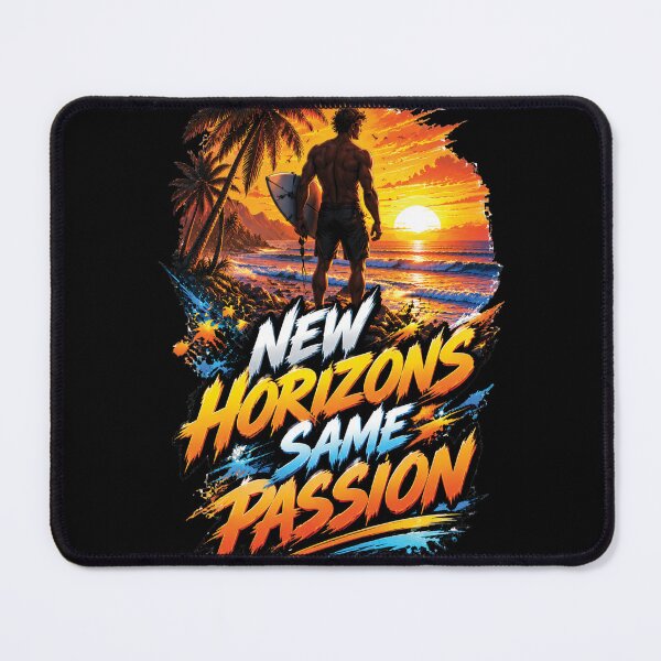 Item preview, New Horizons Same Passion Surfing Ocean Adventure Design designed and sold by M. Mamdouh Artworks.