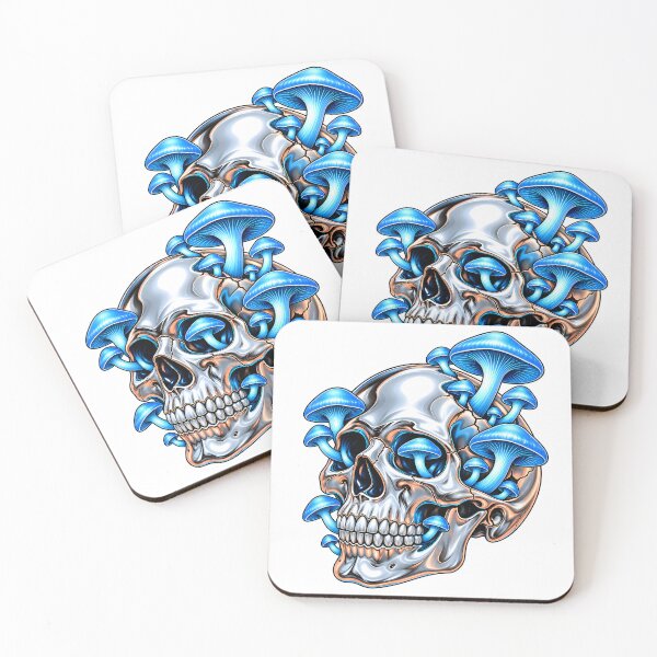 Item preview, Blue Mushroom Skull designed and sold by Sed94.