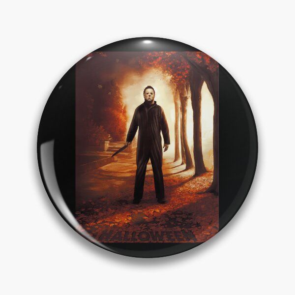 Item preview, Masked Slasher Thriller Autumn Woods Horror Portrait designed and sold by NitikaNadkarni.