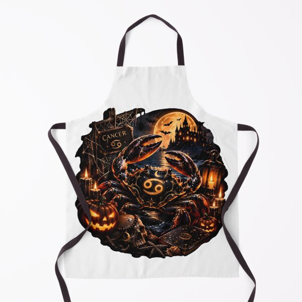 Item preview, Gothic Cancer Zodiac Halloween Crab designed and sold by Zodiac Celestial Art.