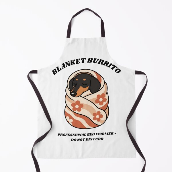 Item preview, Dachshund Blanket Burrito Funny Wiener Dog Sleeping Retro Art designed and sold by wildsilencee.