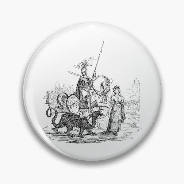 Item preview, St Gorge and The Dragon Vintage England Art Catholic Saint  designed and sold by geronkagogo.