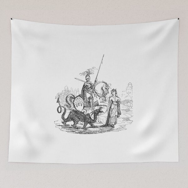 Item preview, St Gorge and The Dragon Vintage England Art Catholic Saint  designed and sold by geronkagogo.