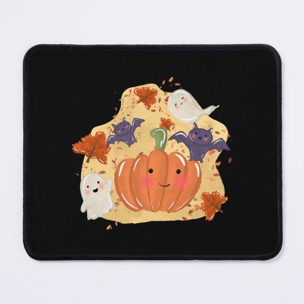 Item preview, Autumn Pumpkin With Cute Ghosts And Bats Halloween Art designed and sold by MoodSays.