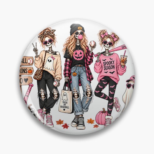 Item preview, Spooky Squad Baseball Halloween Costume Girls Teens Women T-Shirt designed and sold by gidget-gadget.