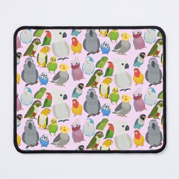 Item preview, Illustration of Colorful Parrots - Pattern with different parrot species designed and sold by FandomizedRose.
