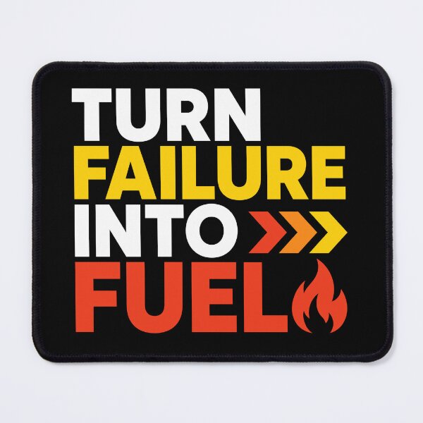Item preview, Turn Failure Into Fuel Motivational Resilience Typography T-Shirt designed and sold by rejowan-arts.