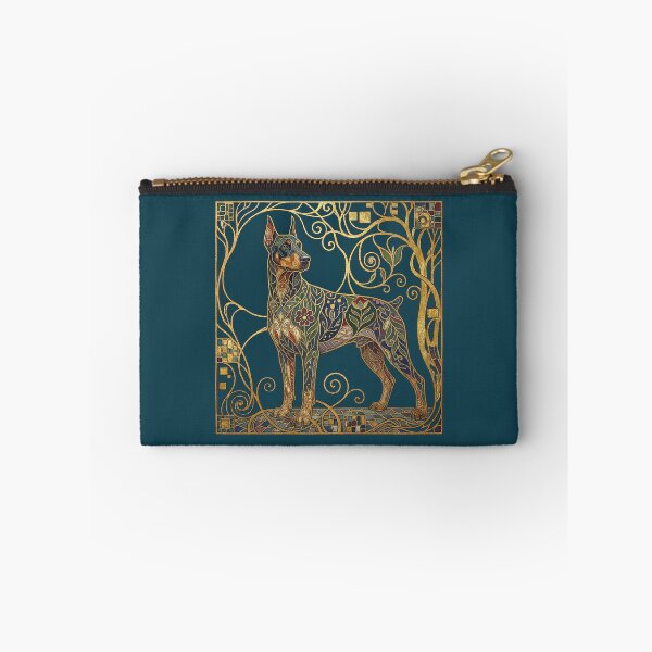 Item preview, Vienna Secession Doberman Pinscher Art Print: Gilded Art Nouveau Dog Art designed and sold by FreiherrPK.