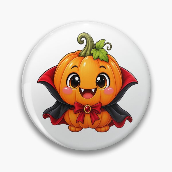 Item preview, Adorable Vampire Pumpkin Halloween Character designed and sold by Pixanova.
