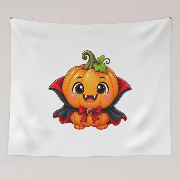 Item preview, Adorable Vampire Pumpkin Halloween Character designed and sold by Pixanova.