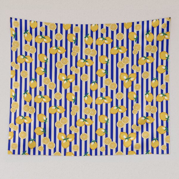 Item preview, lemons and stripes designed and sold by FVO-italydesign.
