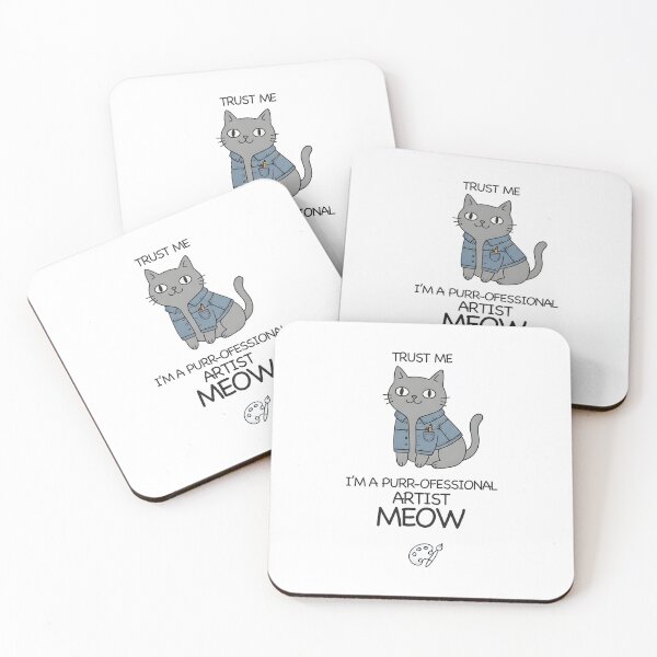 Item preview, The Purr-ofessional Artist Cat designed and sold by Vlammielou4.