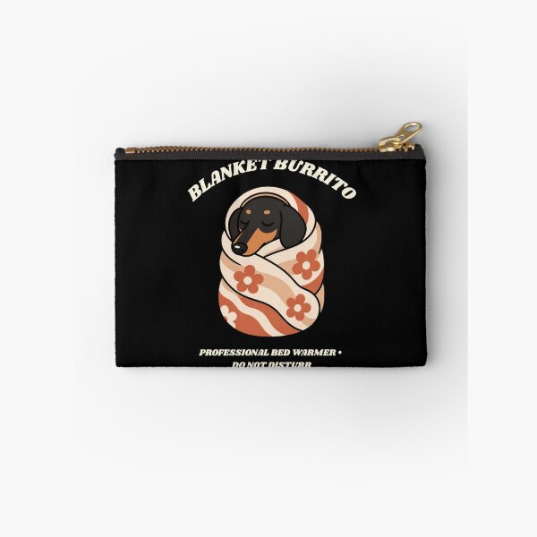 Item preview, Dachshund Blanket Burrito Funny Wiener Dog Sleeping Retro Art designed and sold by wildsilencee.
