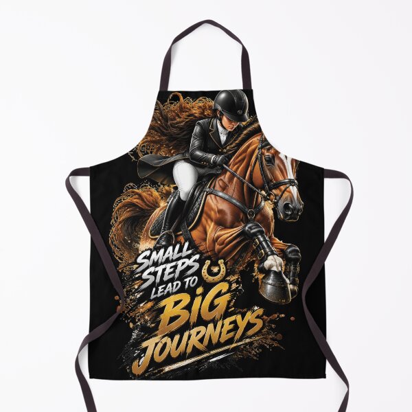 Item preview, Small Steps Lead To Big Journeys Equestrian Horse Riding Design designed and sold by M. Mamdouh Artworks.