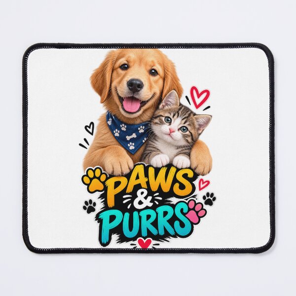 Item preview, Paws & Purrs – Cute Dog & Cat Love designed and sold by arnabscreativeworld.