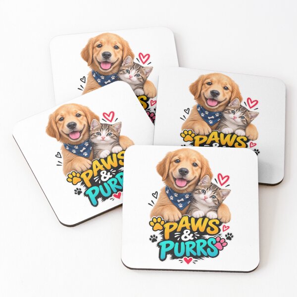 Item preview, Paws & Purrs – Cute Dog & Cat Love designed and sold by arnabscreativeworld.