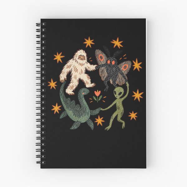 Item preview, Vintage 90s Dancing Cryptids Bigfoot Holding Hands in Circle designed and sold by BURRITO-STUDIO.
