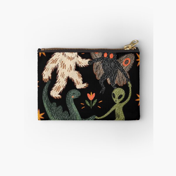 Item preview, Vintage 90s Dancing Cryptids Bigfoot Holding Hands in Circle designed and sold by BURRITO-STUDIO.