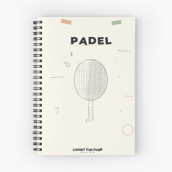 Item preview, Padel Sketchbook Doodle Design designed and sold by CourtCultureHQ.