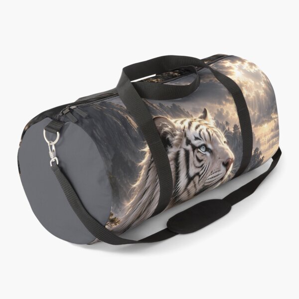 Item preview, White Tiger in Snowy Mountains – Majestic Wildlife Art designed and sold by ManJiangHong.