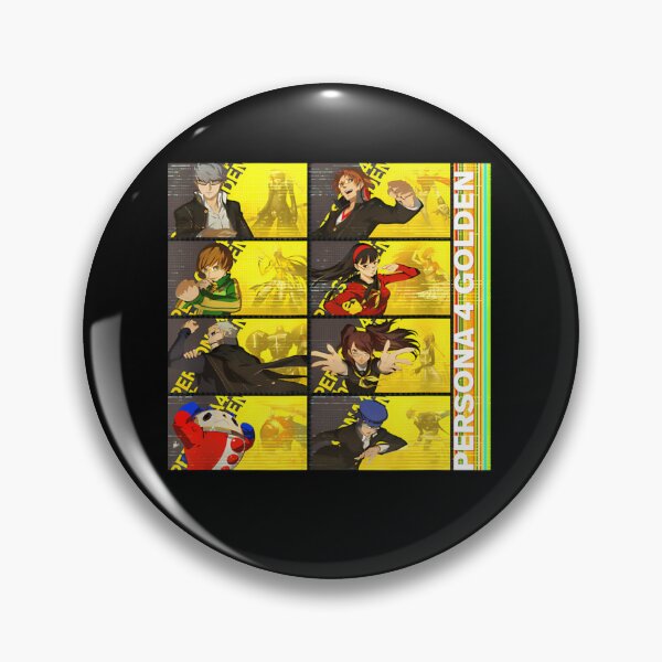 Item preview, Persona Four Golden Investigation Team Yellow Tv Grid Anime Character Display designed and sold by chirazbz.