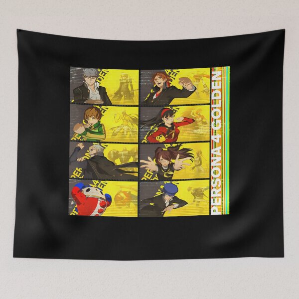 Item preview, Persona Four Golden Investigation Team Yellow Tv Grid Anime Character Display designed and sold by chirazbz.