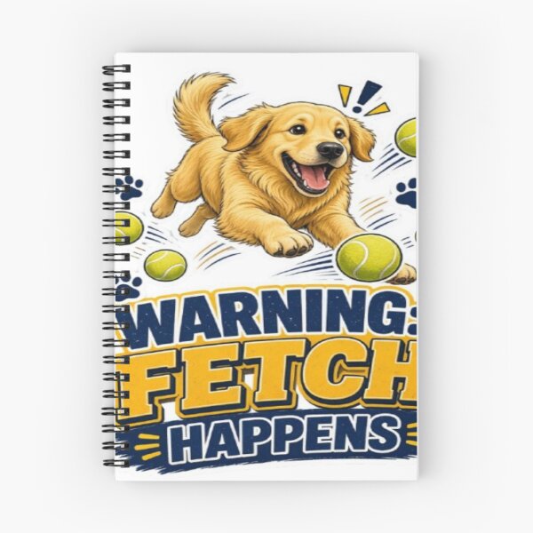 Item preview, Warning Fetch Happens – Funny Golden Retriever designed and sold by ClaussShop.