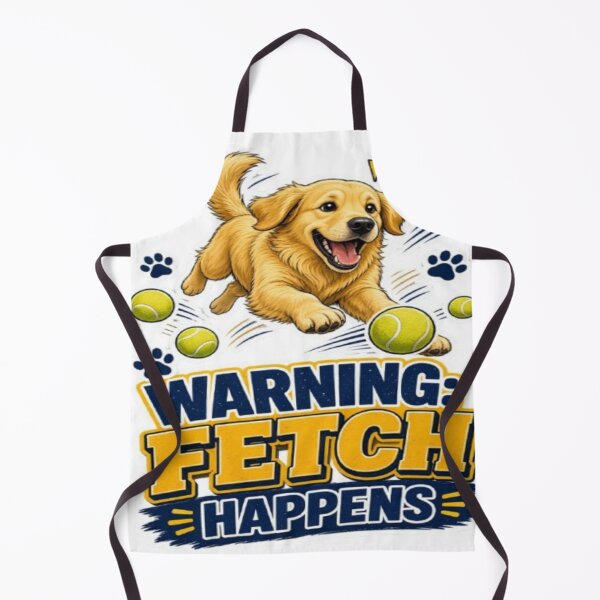 Item preview, Warning Fetch Happens – Funny Golden Retriever designed and sold by ClaussShop.
