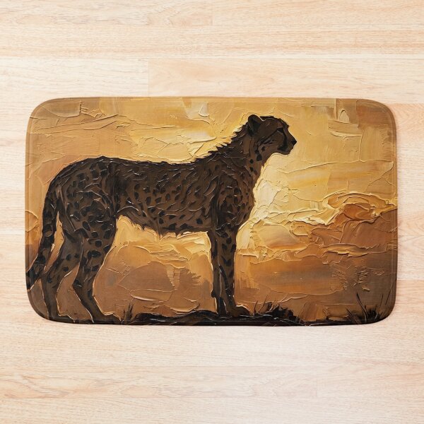 Item preview, Cheetah at Sunset – Impasto Savanna Majesty designed and sold by The Digital Compass.