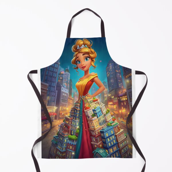 Item preview, Whimsical Cityscape Dress Design at Night designed and sold by Artessie.