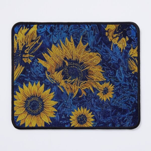 Item preview, • Cobalt Blue and Yellow Sunflower Abstract Tapestry Pattern designed and sold by LuxuryApparels.