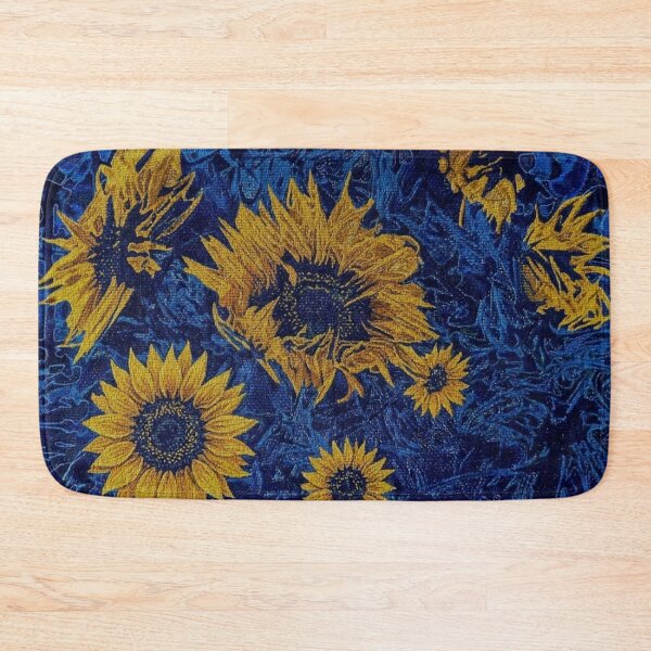 Item preview, • Cobalt Blue and Yellow Sunflower Abstract Tapestry Pattern designed and sold by LuxuryApparels.