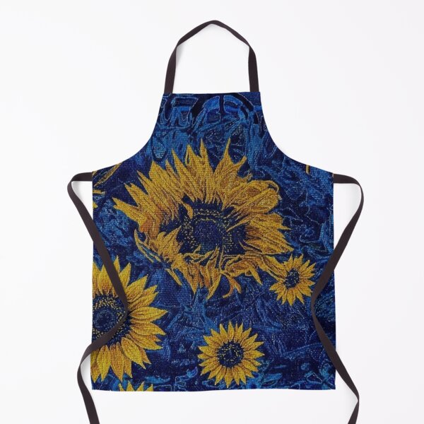 Item preview, • Cobalt Blue and Yellow Sunflower Abstract Tapestry Pattern designed and sold by LuxuryApparels.