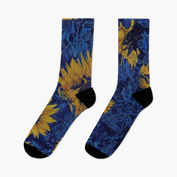 Item preview, • Cobalt Blue and Yellow Sunflower Abstract Tapestry Pattern designed and sold by LuxuryApparels.
