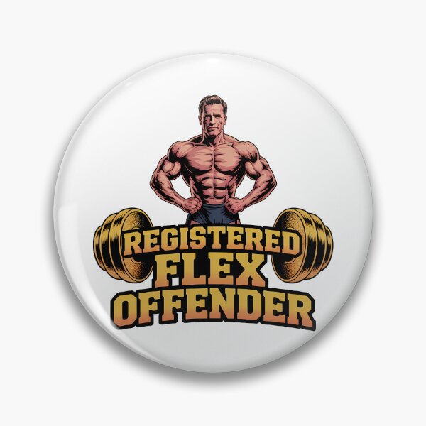 Item preview, Registered Flex Offender – Funny Gym Bodybuilding Workout Design designed and sold by LoFizzy.