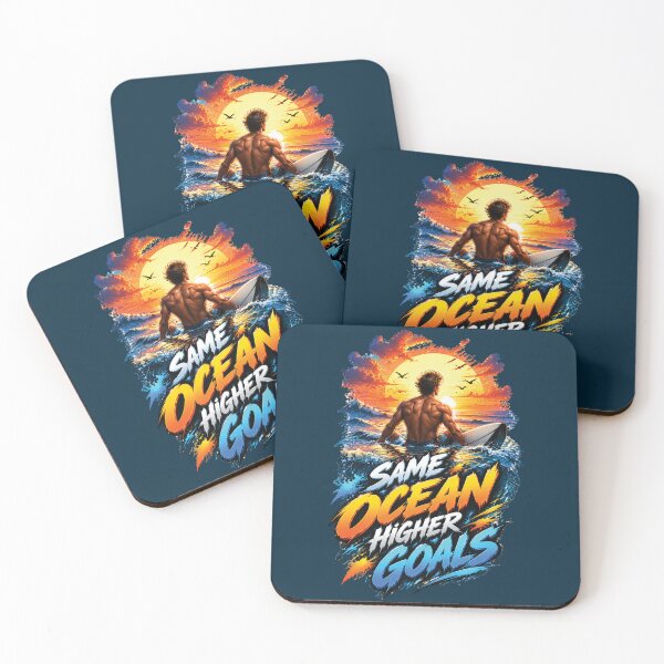 Item preview, Same Ocean Higher Goals Surfing Wave Adventure Design designed and sold by M. Mamdouh Artworks.