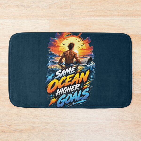 Item preview, Same Ocean Higher Goals Surfing Wave Adventure Design designed and sold by M. Mamdouh Artworks.
