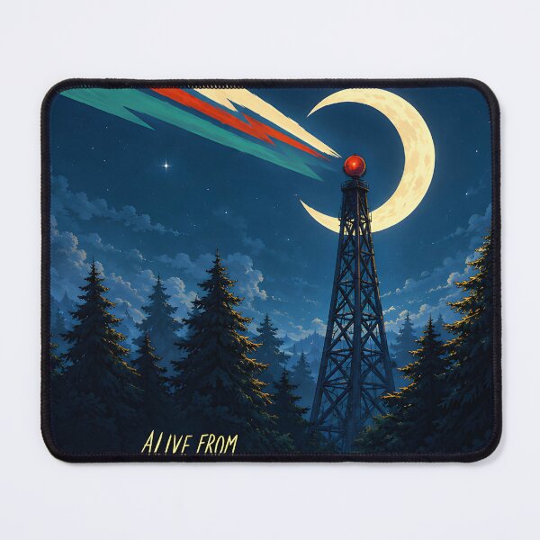Item preview, Midnight Radio Tower – Retro Cosmic Forest designed and sold by Harry-Huff.