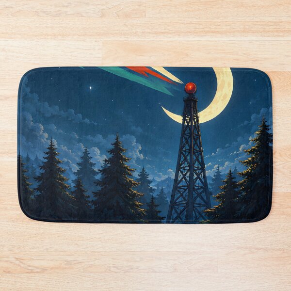 Item preview, Midnight Radio Tower – Retro Cosmic Forest designed and sold by Harry-Huff.