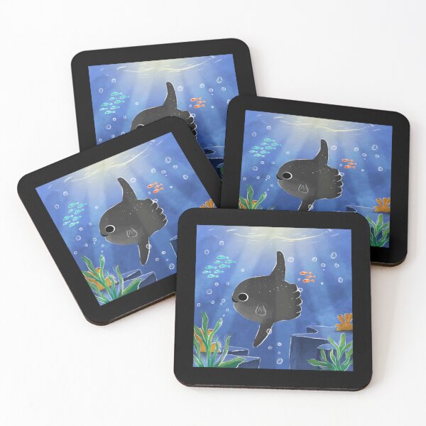 Item preview, Cute Ocean Sunfish Mola Mola Underwater Scene Art designed and sold by MoodSays.